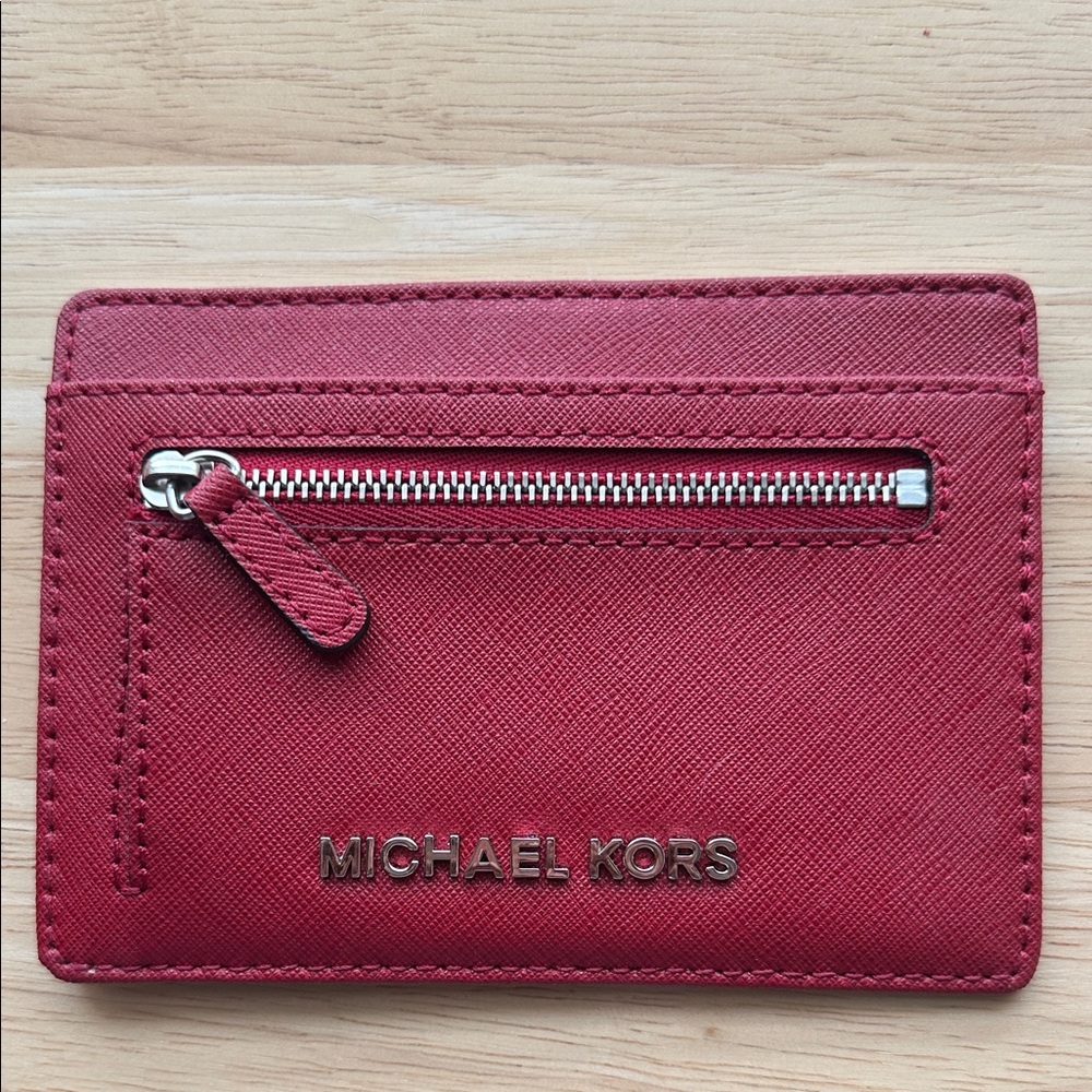 Michael Kors Scarlet Card Holder with Zipper